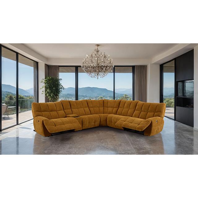  Furniture of America Southwold CM9936YL-SECT-PM Power Sectional IMAGE 1