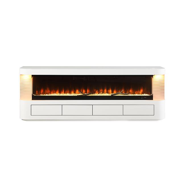  Furniture of America Luken FM-AC8010WH-TV 71" TV Stand with Electric Fire Place IMAGE 6