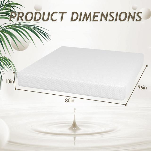  Furniture of America Forsythia DM710-EK 10" King Green Tea Gel Memory Foam IMAGE 1