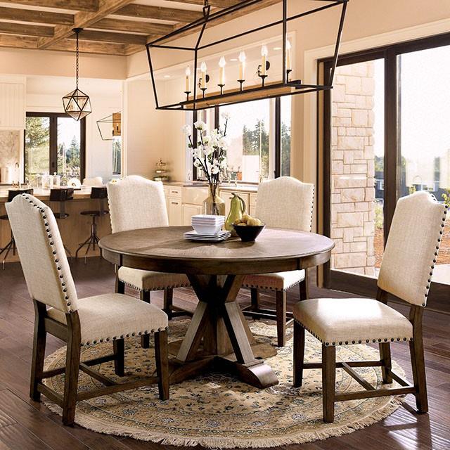  Furniture of America Julia CM3014RT-5PC 5 Pc Dining Table Set IMAGE 5