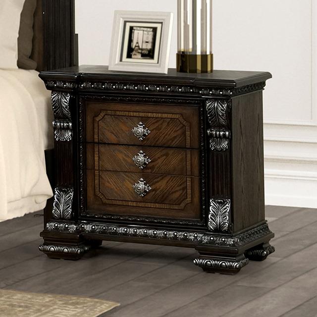  Furniture of America Promenade FM70002DB-N Nightstand IMAGE 1