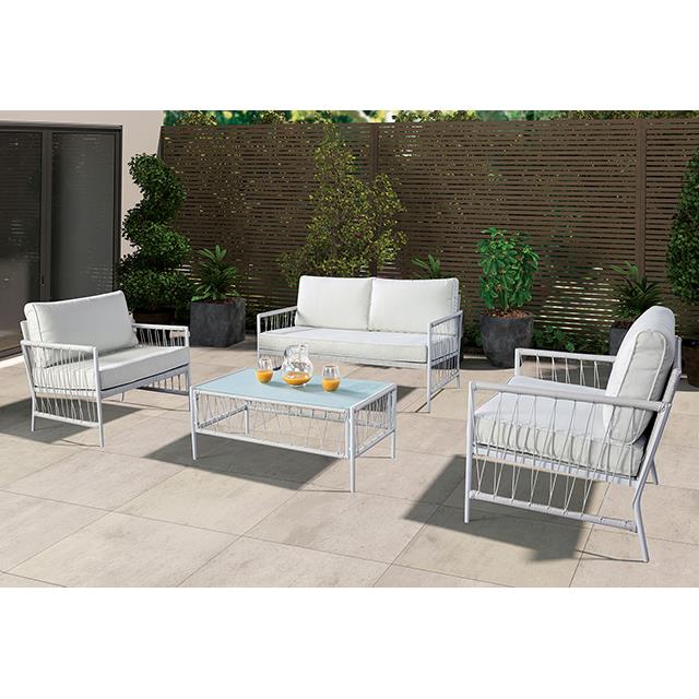  Furniture of America Shomari LA-A025WH-4PK 5 Pc Wicker Sofa Set IMAGE 1