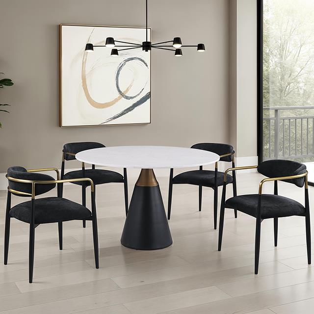  Furniture of America Hobro FM37002BK-T-5PC-03BK 5 Pc Dining Table Set IMAGE 1