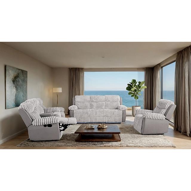  Furniture of America Dionysus FM64004GY-SF-M Manual Reclining Sofa IMAGE 1