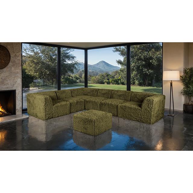  Furniture of America Nappi FM62102GR-SECT-L+OT Large L-Sectional with Ottoman IMAGE 1