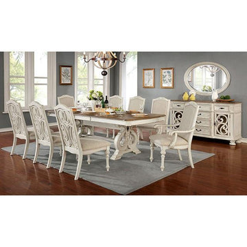  Furniture of America Arcadia CM3150WH-T-9PC 9 Pc Dining Table Set IMAGE 1
