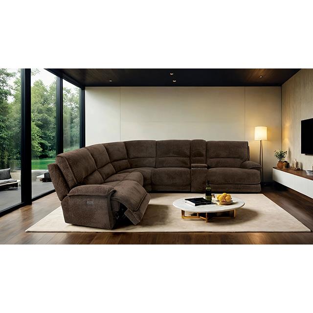  Furniture of America Damasus CM9932DB-SECT-PM Power Sectional IMAGE 1