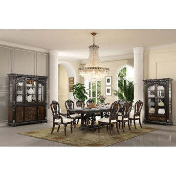  Furniture of America Promenade FM31002DB-T-7PC 7 Pc Dining Table Set IMAGE 1