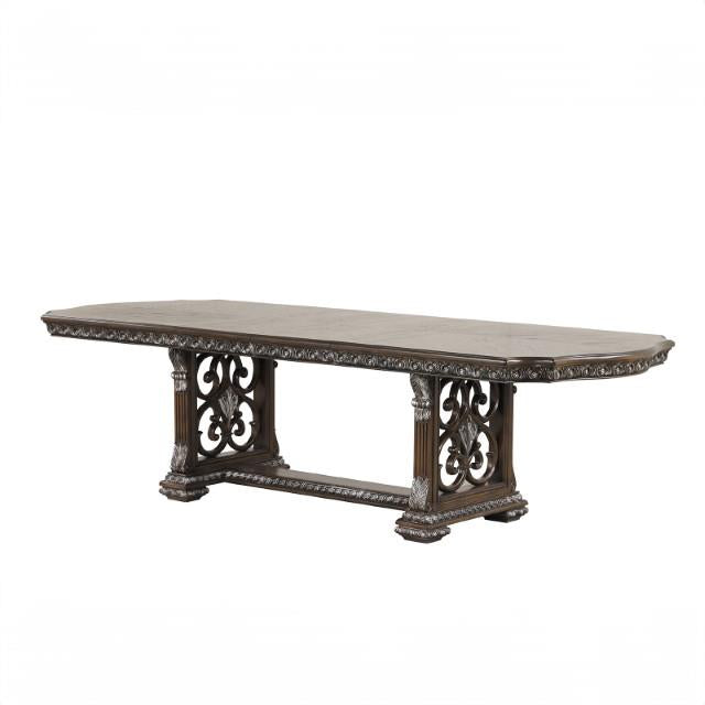  Furniture of America Promenade FM31002DB-T-7PC 7 Pc Dining Table Set IMAGE 2