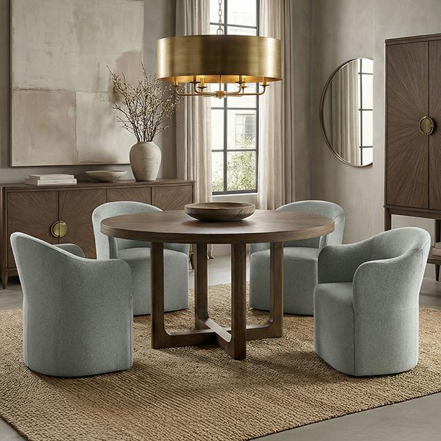  Furniture of America Clarksburg FM39018WN-RT-5PC04LG 5 Pc Dining Table Set IMAGE 1