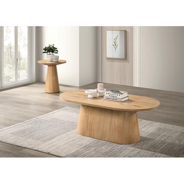  Furniture of America Halewood FM4222AK-CO-PK Oval Cocktail Table IMAGE 2