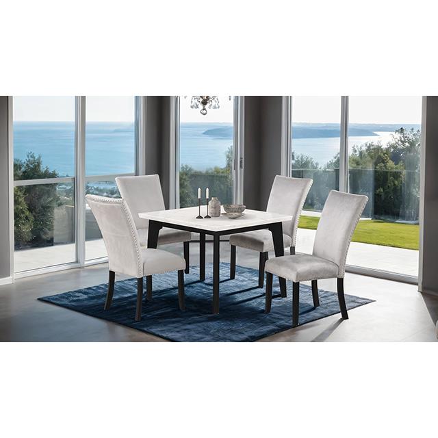  Furniture of America Sabro FM3330BK-ST-TABLE Square Dining Table IMAGE 1