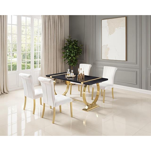  Furniture of America Horley FM37010GD-T-60-5PC 5 Pc Dining Table Set IMAGE 1