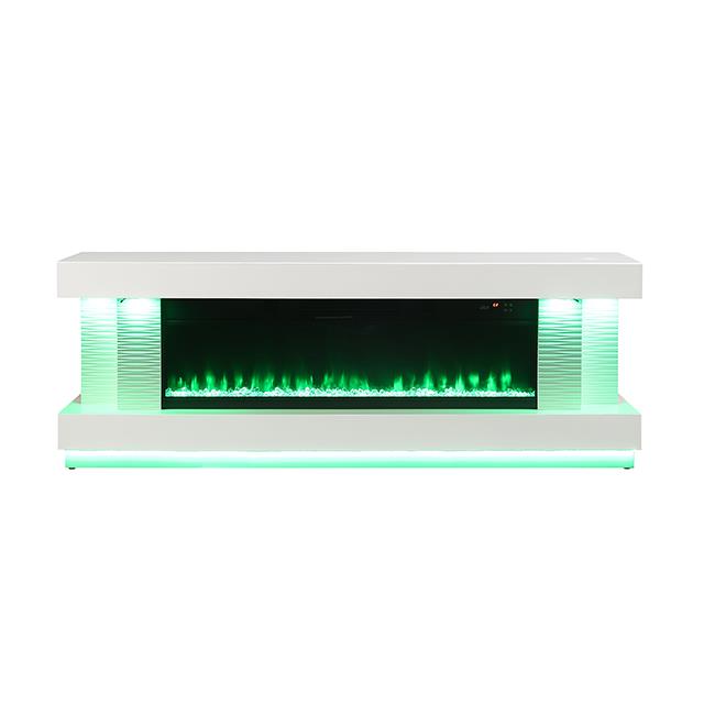  Furniture of America Peseux FM-AC8009WH-TV 71" TV Stand with Electric Fire Place IMAGE 8