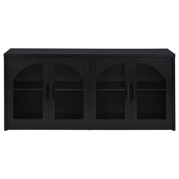  Coaster Furniture Riva 103895 4-door Dining Sideboard Buffet Storage Credenza - Black IMAGE 1
