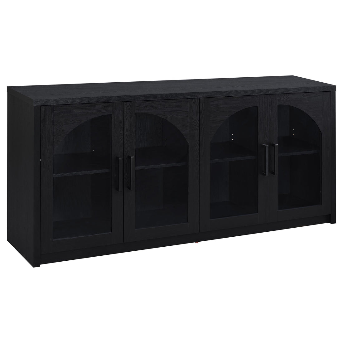  Coaster Furniture Riva 103895 4-door Dining Sideboard Buffet Storage Credenza - Black IMAGE 1