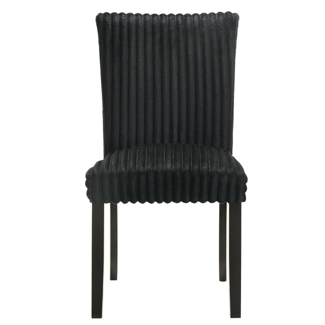  Coaster Furniture Dermott 106512BLK Set of 2 Upholstered Parson Dining Side Chair - Black IMAGE 1