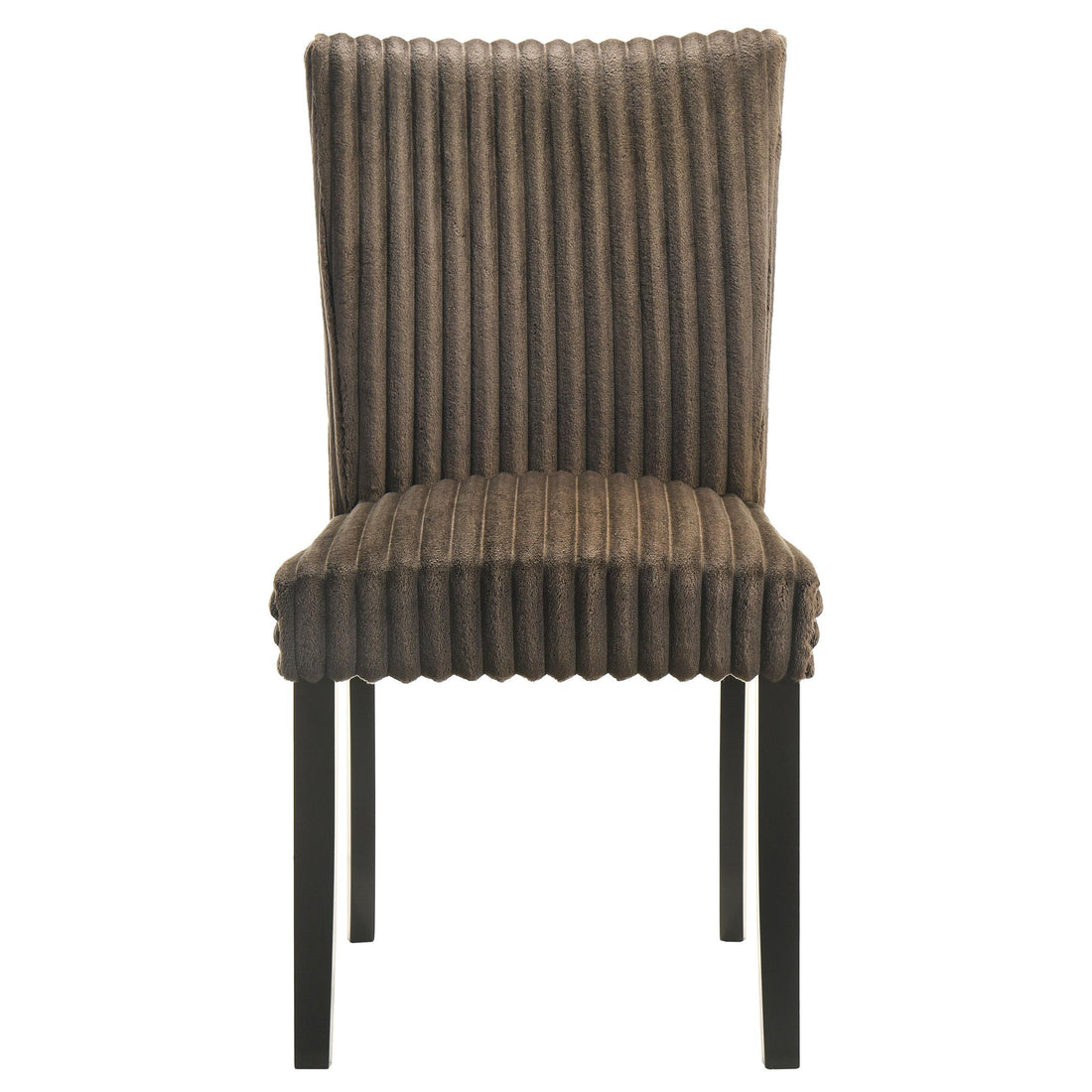  Coaster Furniture Dermott 106512CH Set of 2 Upholstered Parson Dining Side Chair - Chocolate IMAGE 1