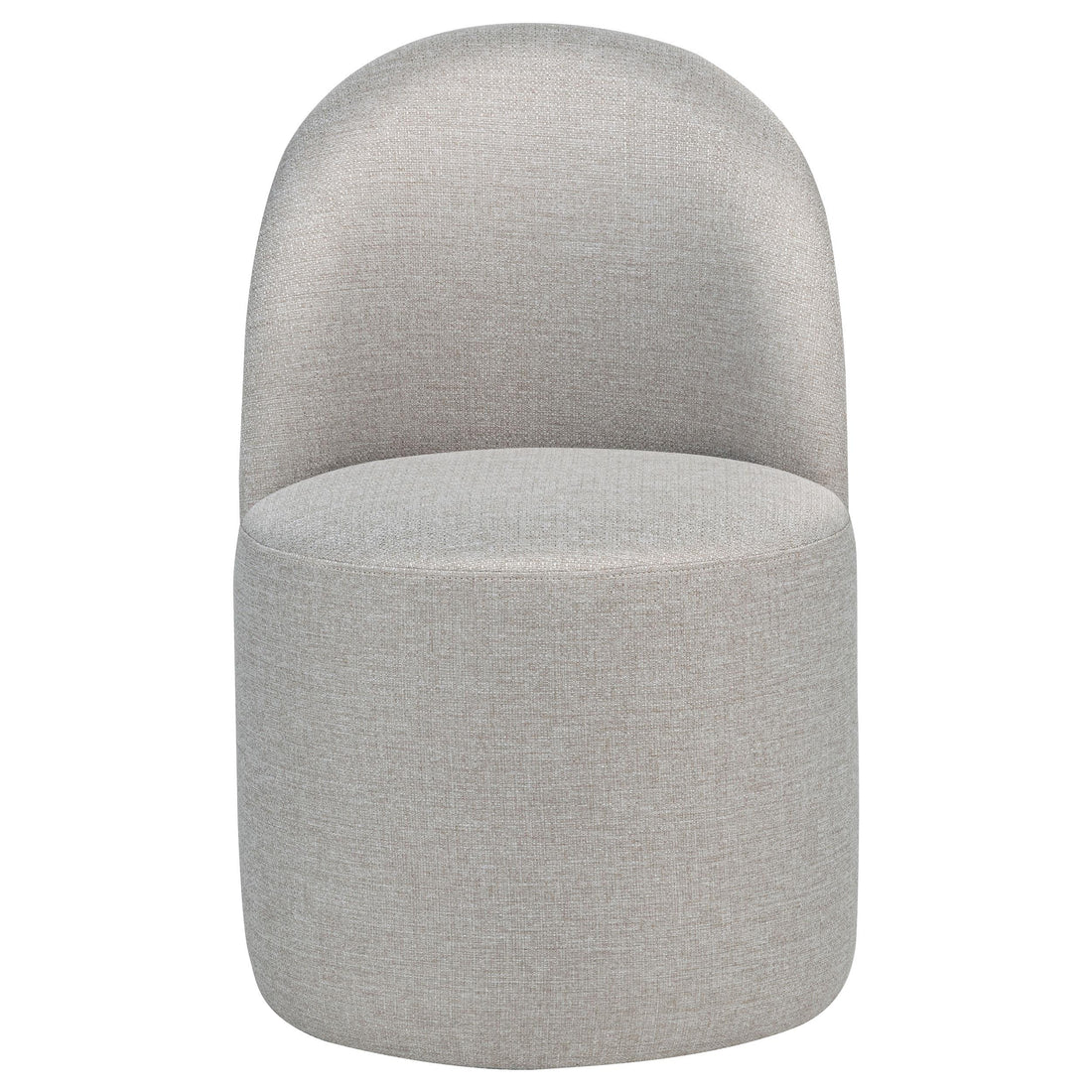  Coaster Furniture Aubrey 107062BEI Set of 2 Upholstered Barrel Dining Side Chair - Beige IMAGE 1