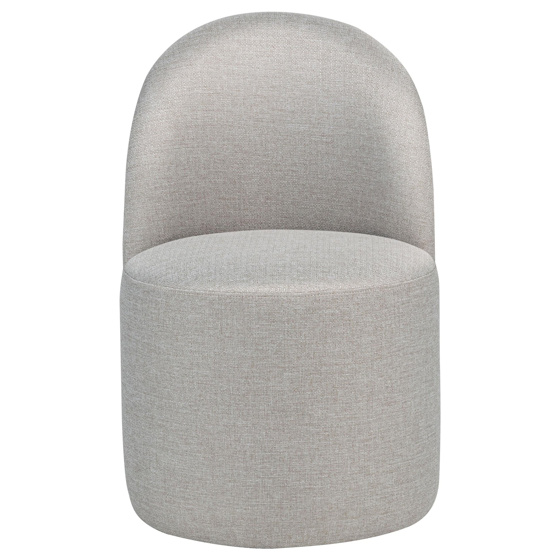  Coaster Furniture Aubrey 107062BEI Set of 2 Upholstered Barrel Dining Side Chair - Beige IMAGE 2