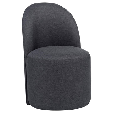  Coaster Furniture Aubrey 107062CHAR Set of 2 Upholstered Barrel Dining Side Chair - Charcoal IMAGE 1