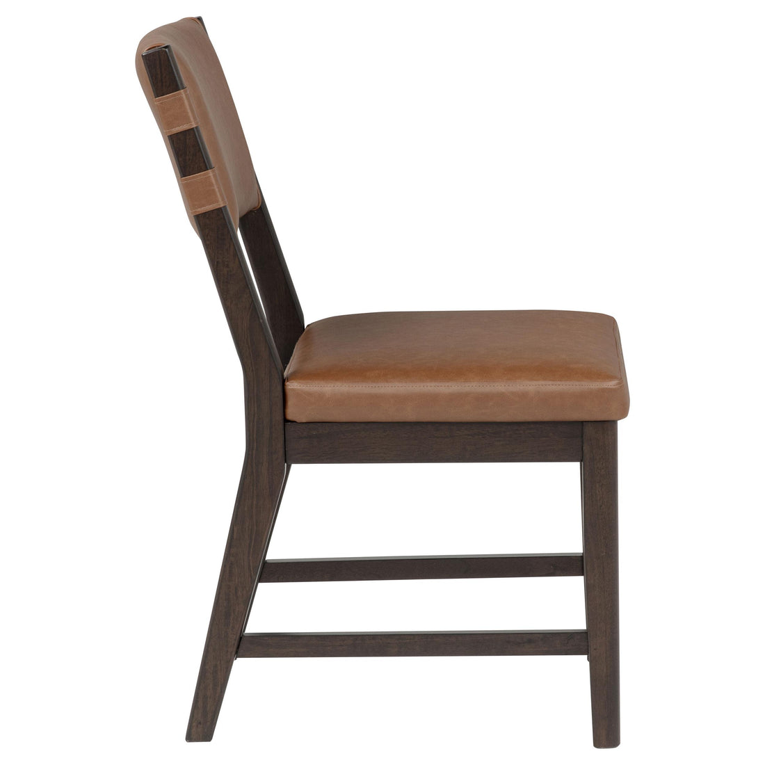  Coaster Furniture Tegan 107072 Set of 2 Faux Leather Upholstered Dining Side Chair - Cognac IMAGE 1