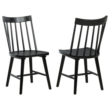  Coaster Furniture Middleton 108546BLK Set of 2 Solid Wood Dining Side Chair - Black IMAGE 1