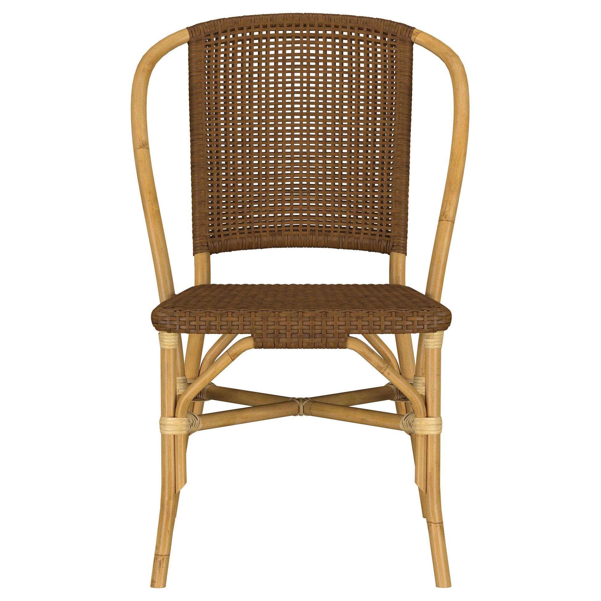  Coaster Furniture Lexley 109122 Set of 2 Woven Rattan Dining Side Chair - Brown IMAGE 2