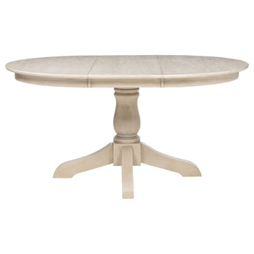  Coaster Furniture Orrison 121261 Oval 62-inch Wood Extension Leaf Dining Table - Linen IMAGE 1