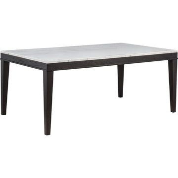  Coaster Furniture Averill 121291 72-inch Rectangular White Marble Top Dining Table - Coffee Bean IMAGE 1