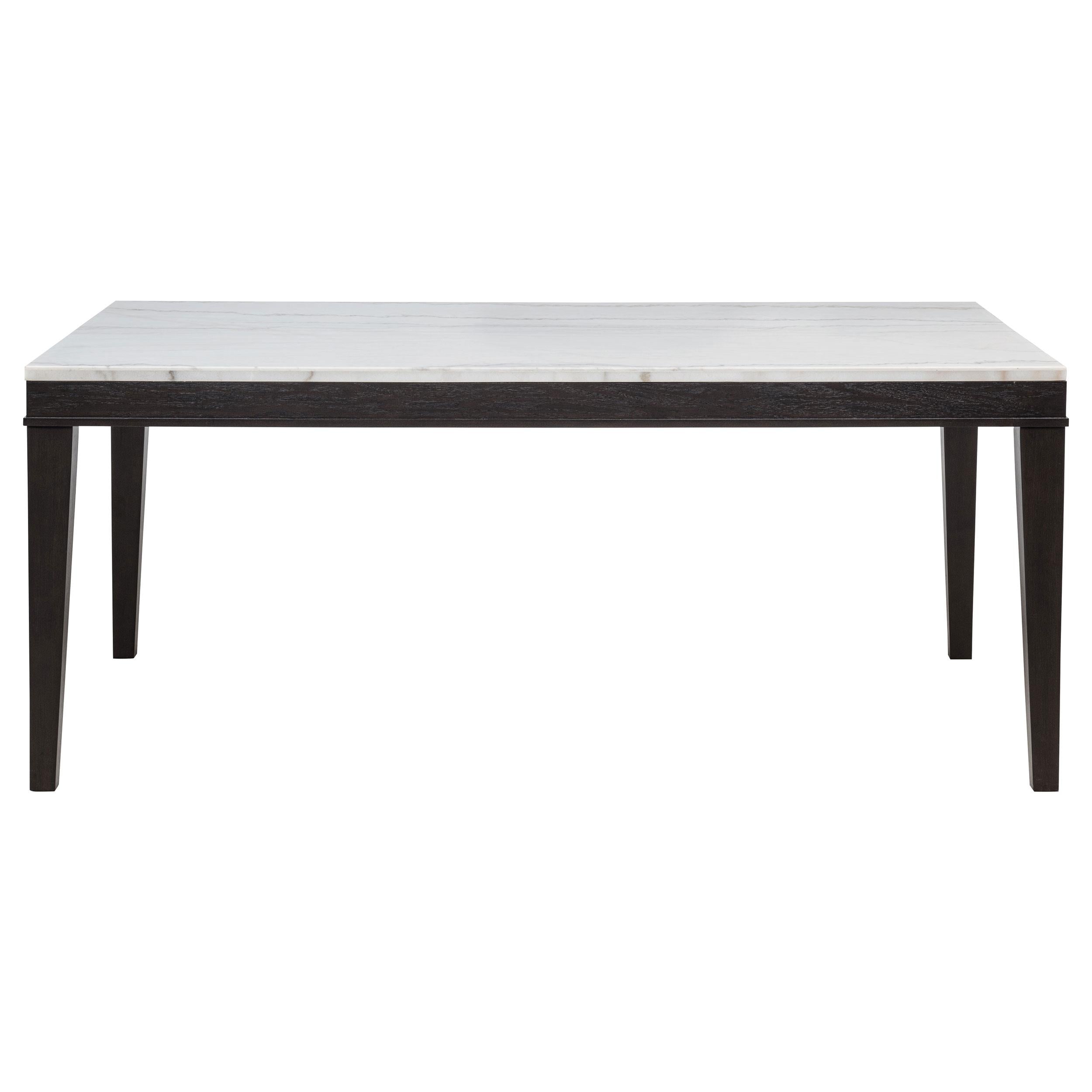  Coaster Furniture Averill 121291 72-inch Rectangular White Marble Top Dining Table - Coffee Bean IMAGE 6