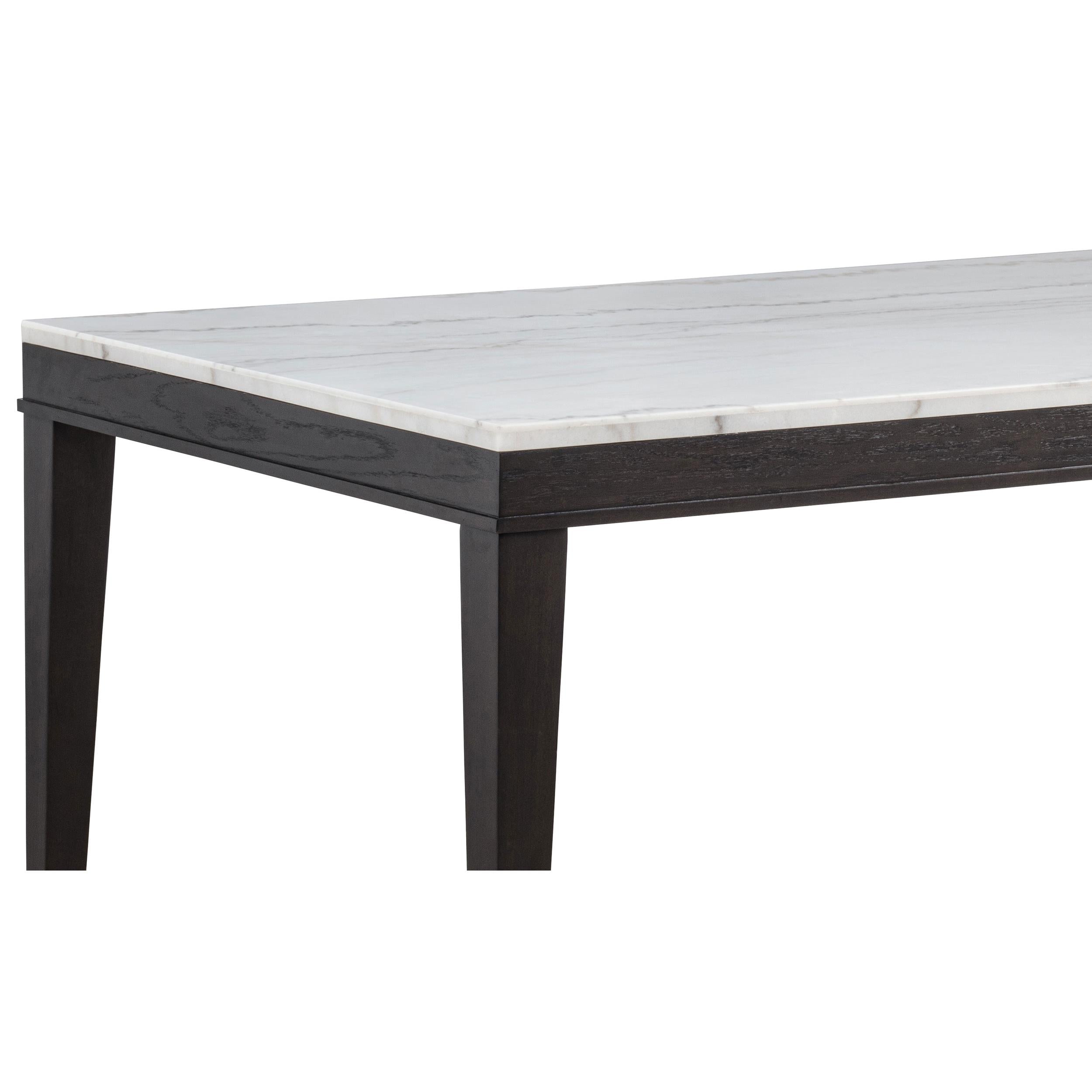  Coaster Furniture Averill 121291 72-inch Rectangular White Marble Top Dining Table - Coffee Bean IMAGE 7
