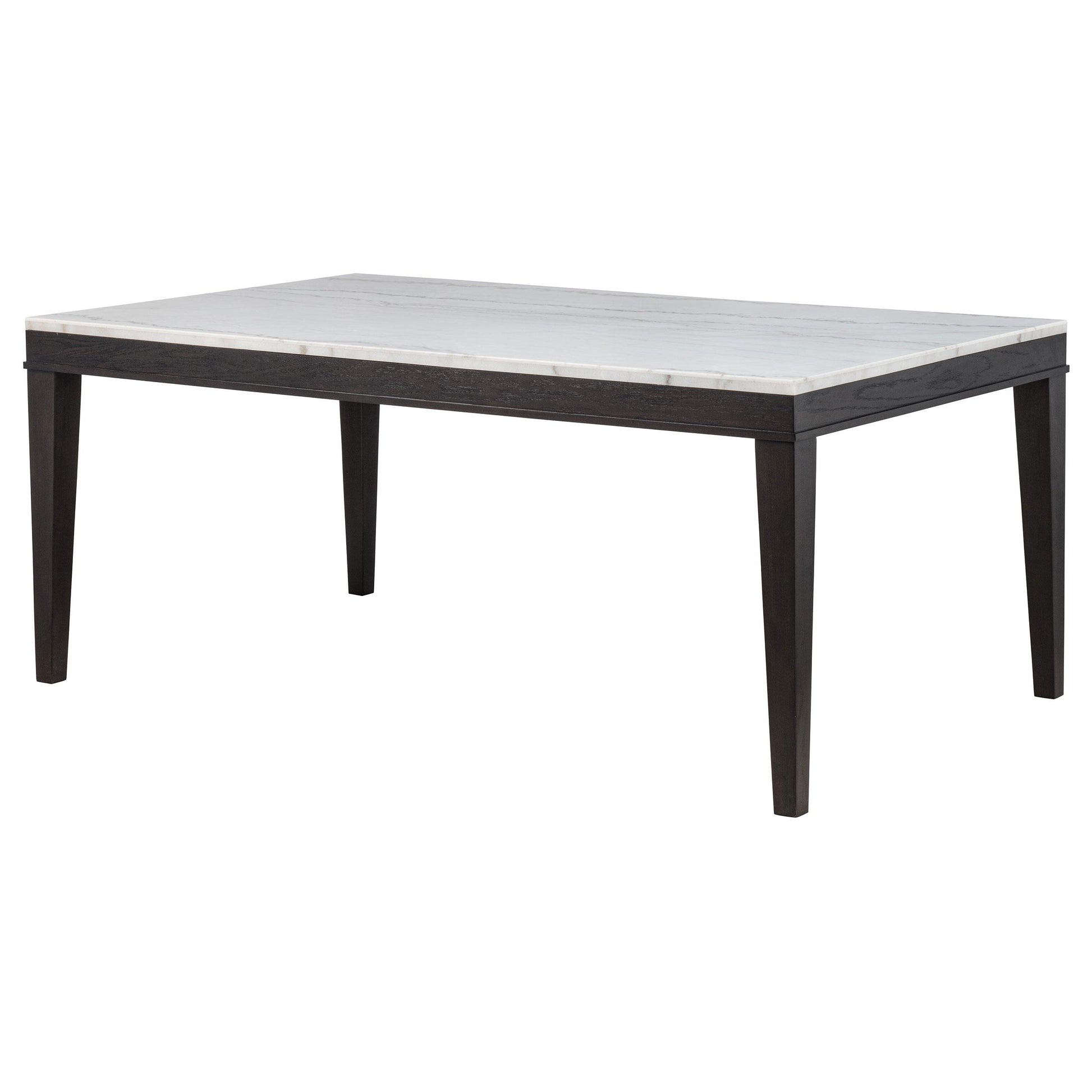  Coaster Furniture Averill 121291 72-inch Rectangular White Marble Top Dining Table - Coffee Bean IMAGE 8