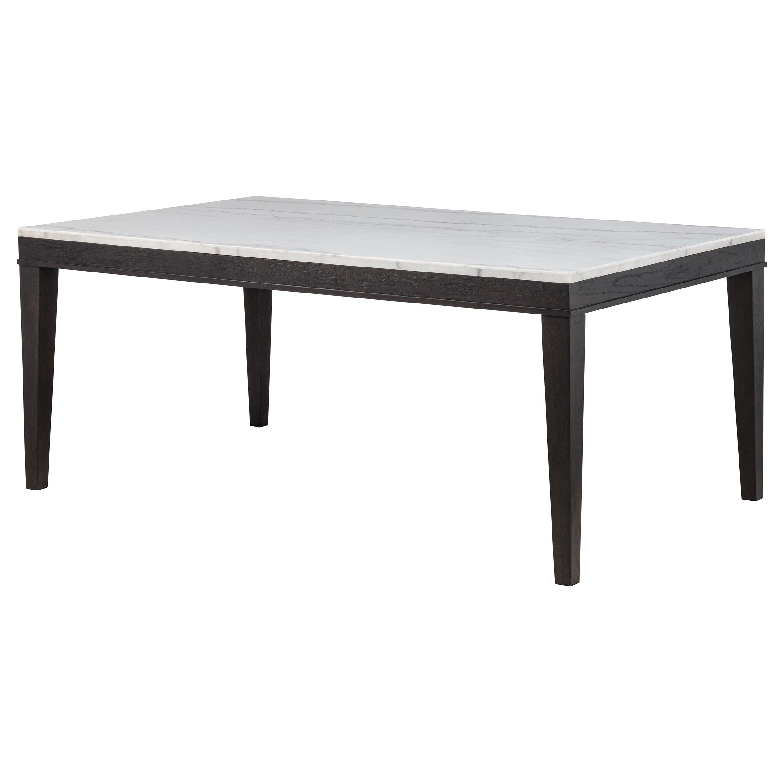  Coaster Furniture Averill 121291 72-inch Rectangular White Marble Top Dining Table - Coffee Bean IMAGE 8
