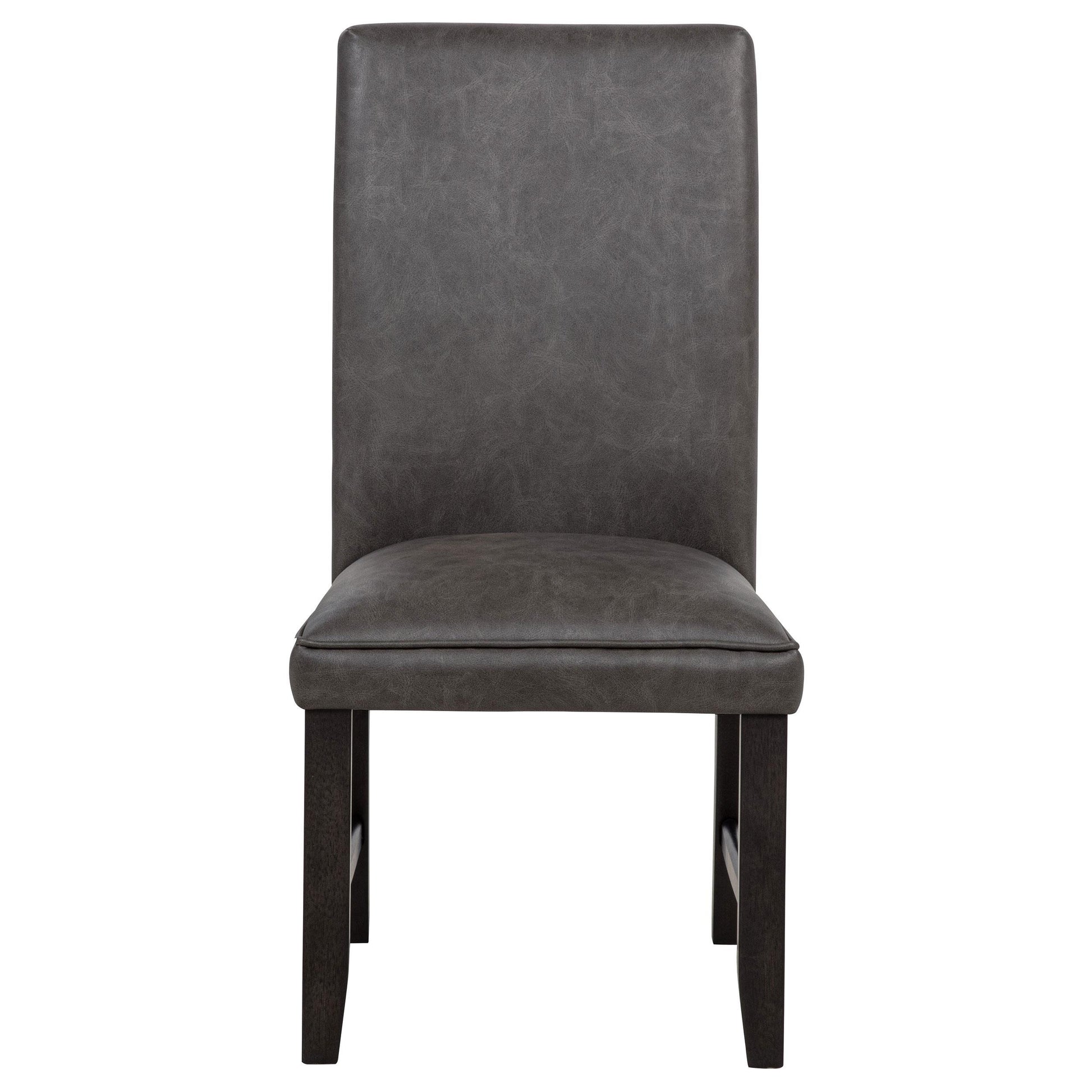  Coaster Furniture Averill 121292GRY Set of 2 Faux Leather Upholstered Dining Side Chair - Dark Grey IMAGE 10