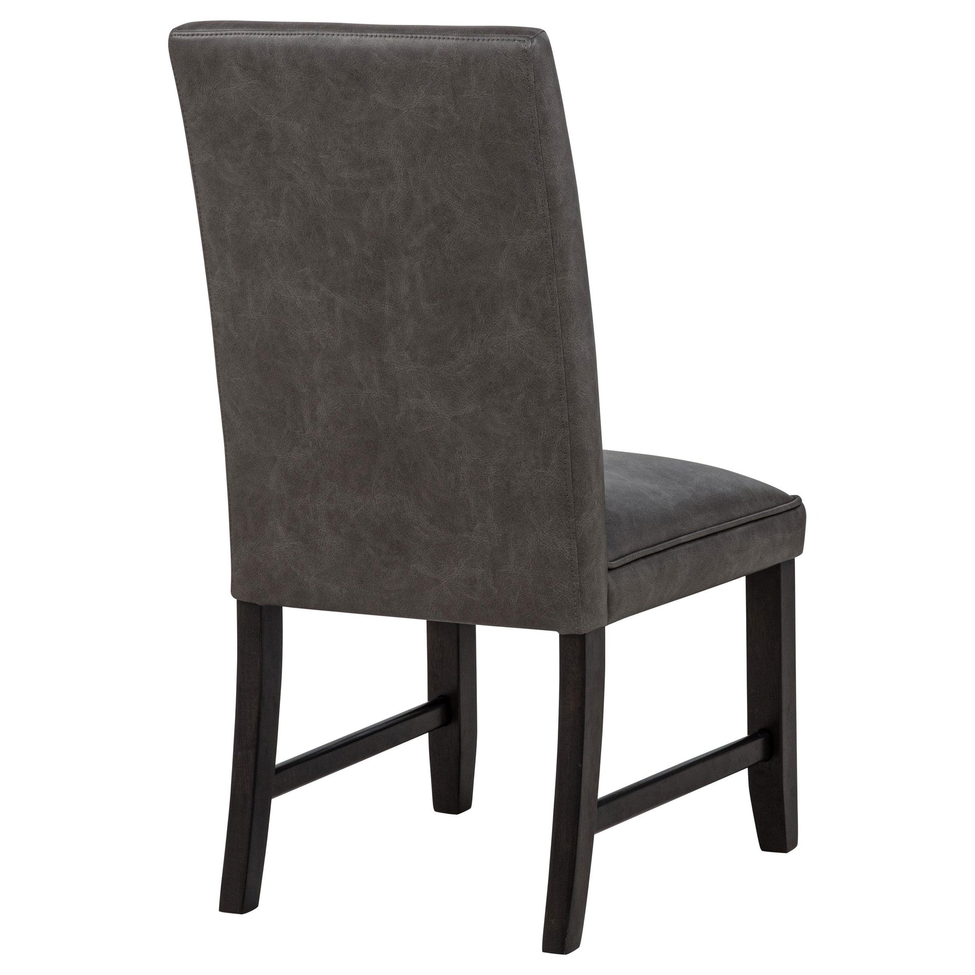  Coaster Furniture Averill 121292GRY Set of 2 Faux Leather Upholstered Dining Side Chair - Dark Grey IMAGE 11