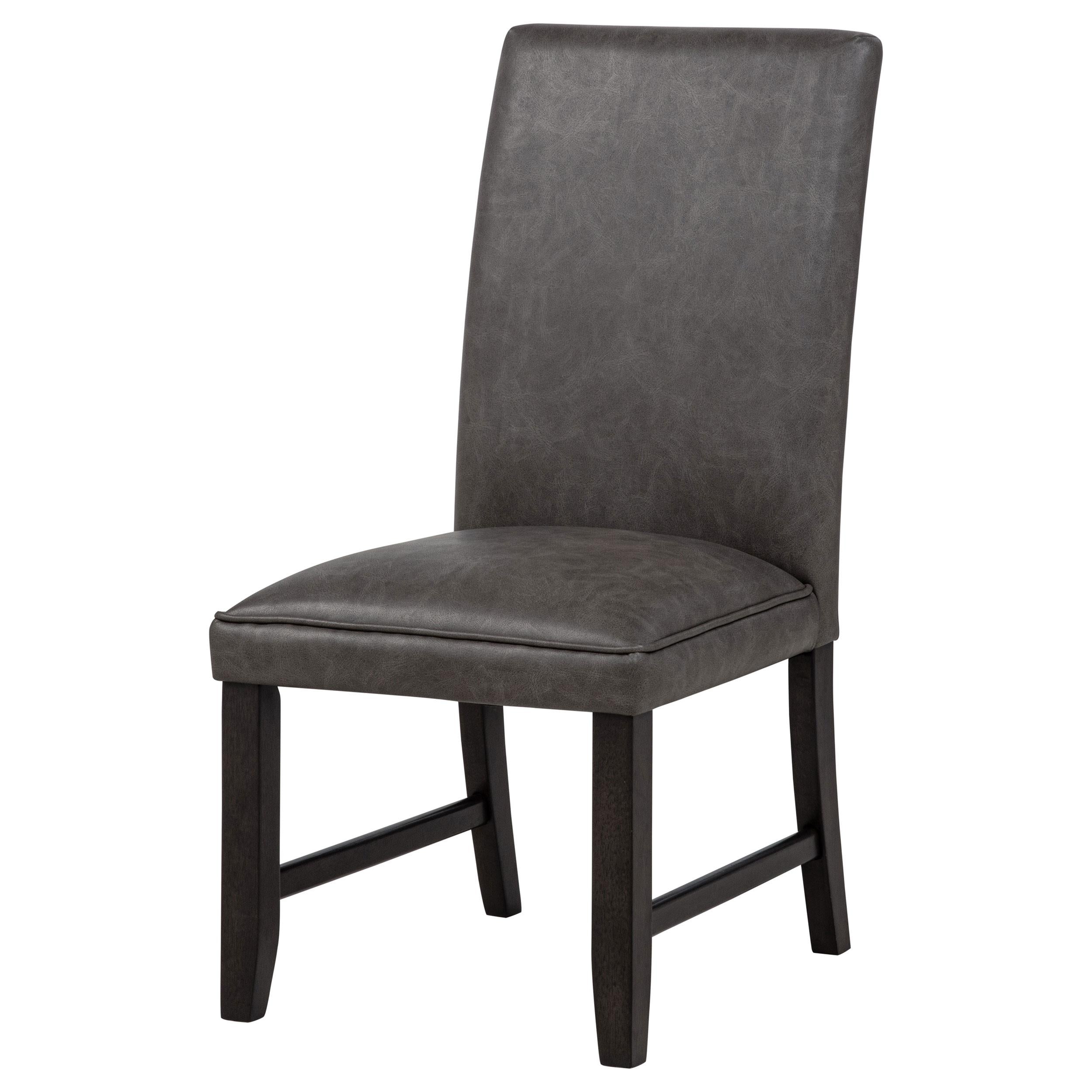  Coaster Furniture Averill 121292GRY Set of 2 Faux Leather Upholstered Dining Side Chair - Dark Grey IMAGE 12