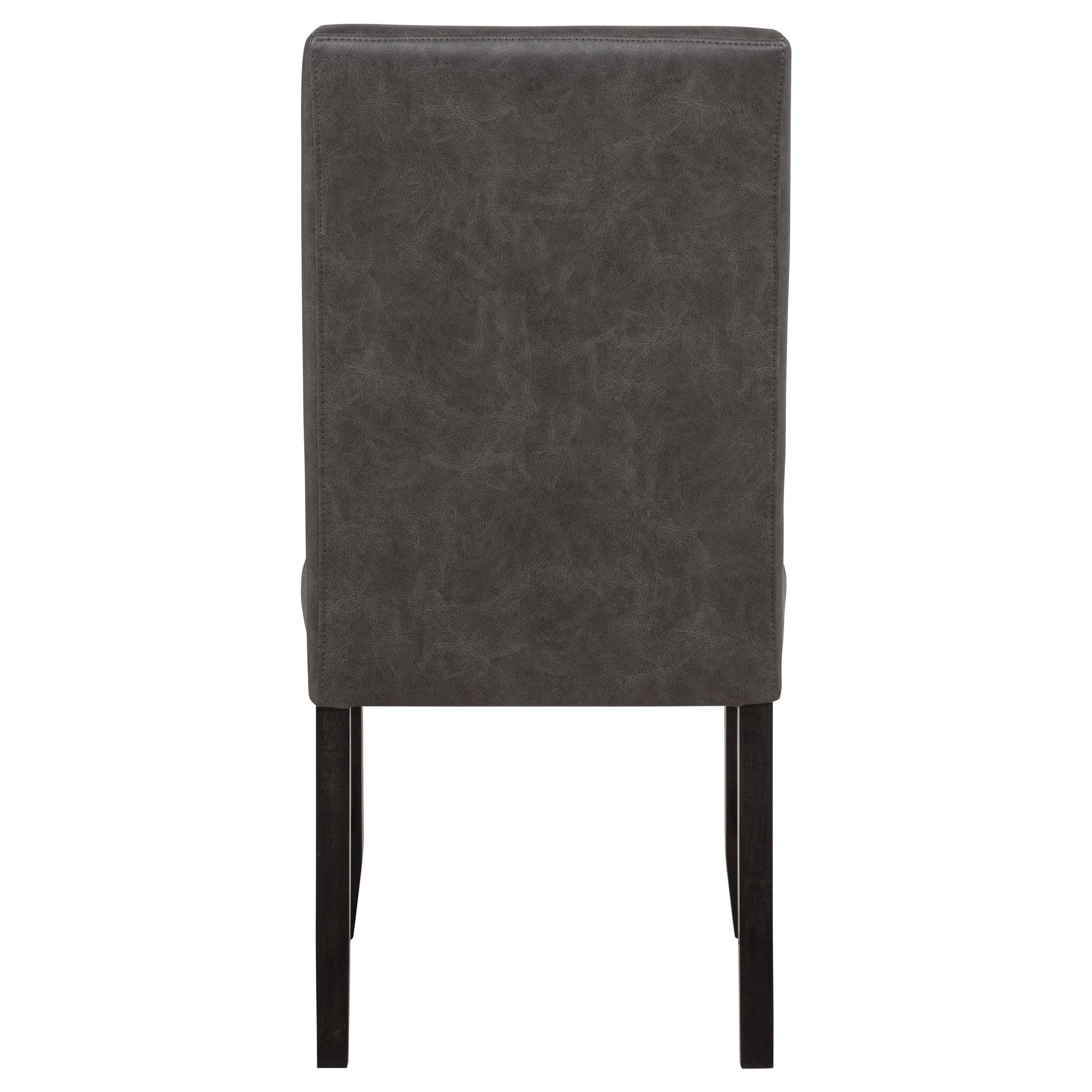  Coaster Furniture Averill 121292GRY Set of 2 Faux Leather Upholstered Dining Side Chair - Dark Grey IMAGE 8