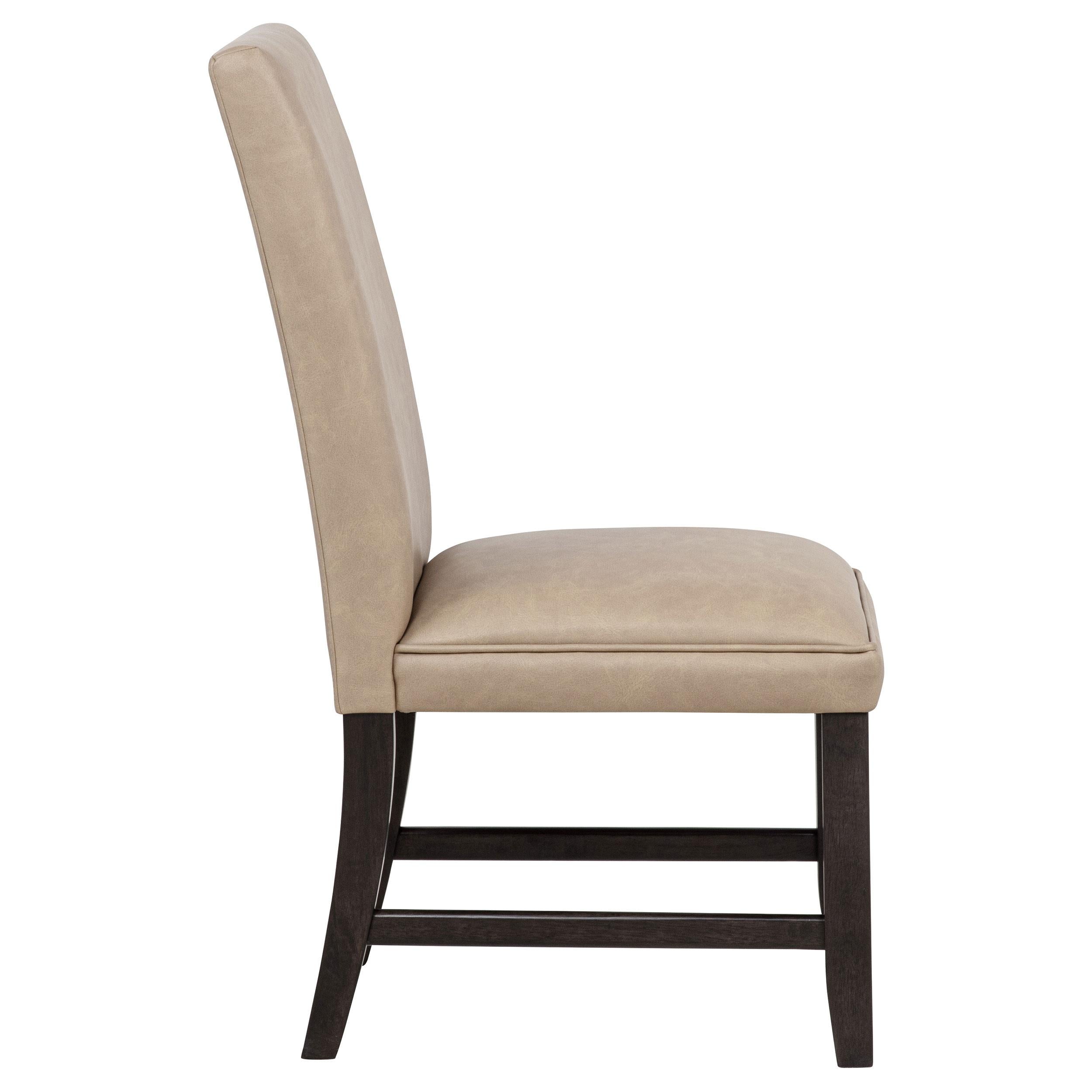  Coaster Furniture Averill 121292TAN Set of 2 Faux Leather Upholstered Dining Side Chair - Tan IMAGE 10
