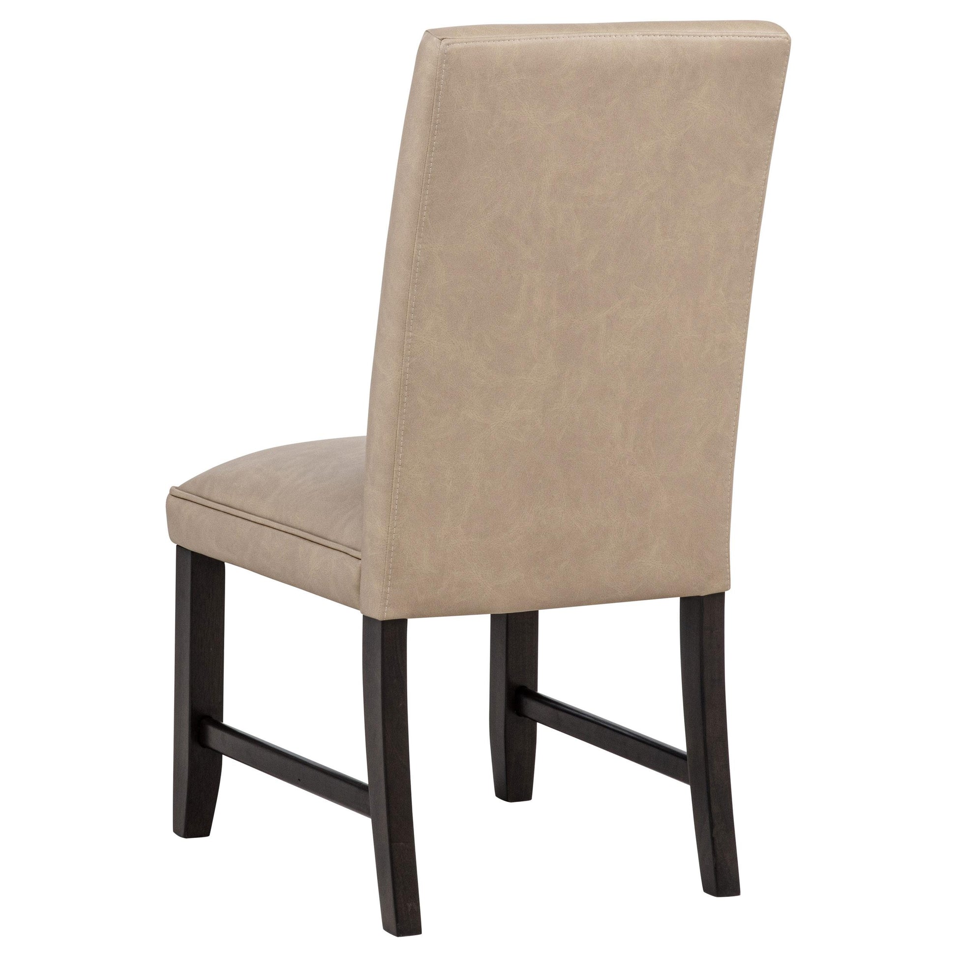  Coaster Furniture Averill 121292TAN Set of 2 Faux Leather Upholstered Dining Side Chair - Tan IMAGE 4