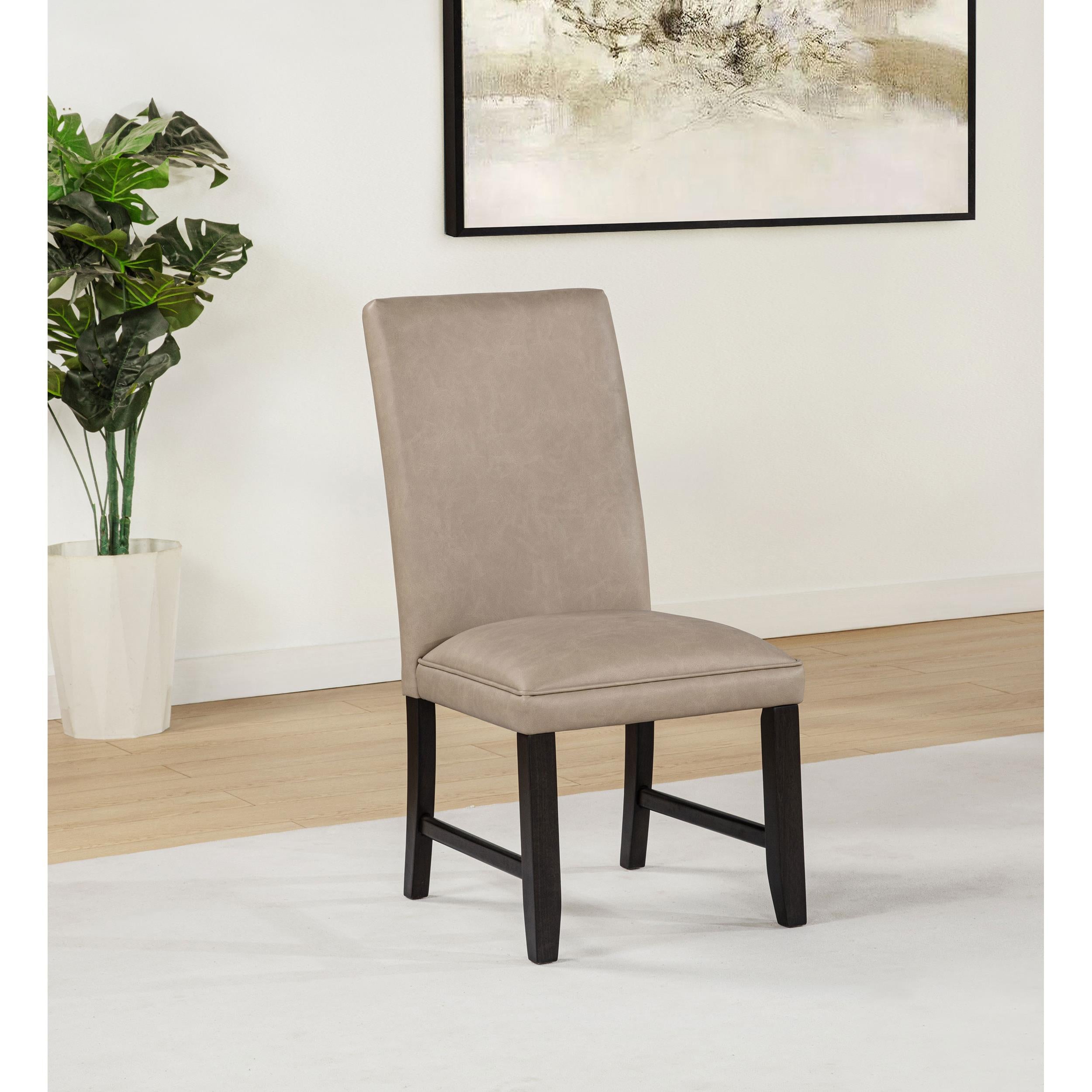  Coaster Furniture Averill 121292TAN Set of 2 Faux Leather Upholstered Dining Side Chair - Tan IMAGE 5