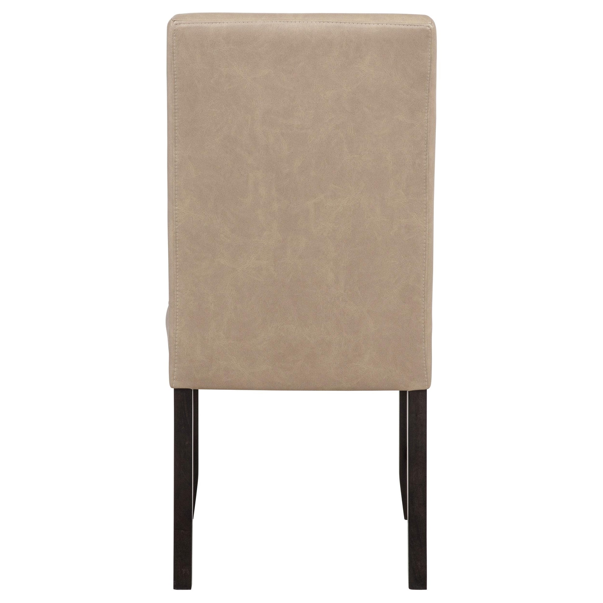  Coaster Furniture Averill 121292TAN Set of 2 Faux Leather Upholstered Dining Side Chair - Tan IMAGE 6