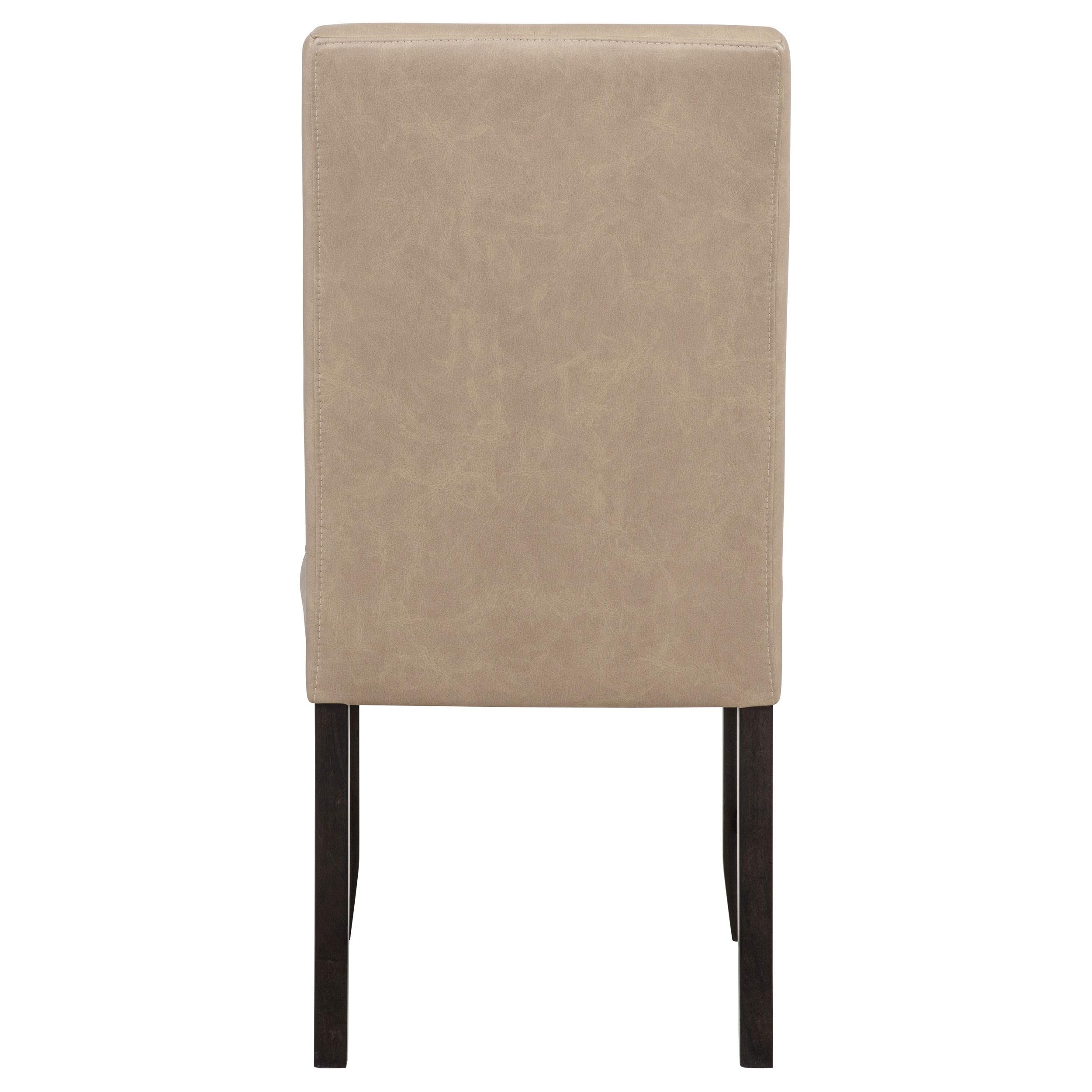  Coaster Furniture Averill 121292TAN Set of 2 Faux Leather Upholstered Dining Side Chair - Tan IMAGE 6