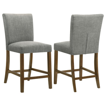  Coaster Furniture Paxton 122179GRY Set of 2 Upholstered Counter Height Dining Chair - Grey IMAGE 1