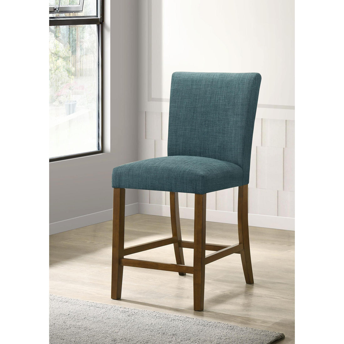  Coaster Furniture Paxton 122179TLB Set of 2 Upholstered Counter Height Dining Chair - Blue IMAGE 1