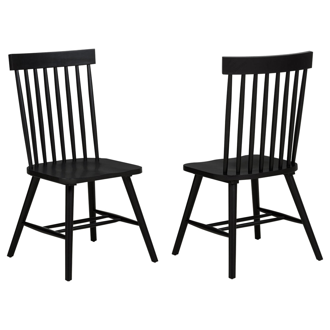  Coaster Furniture Andrews 122502BLK Set of 2 Windsor Spindle Back Dining Side Chair - Black IMAGE 1