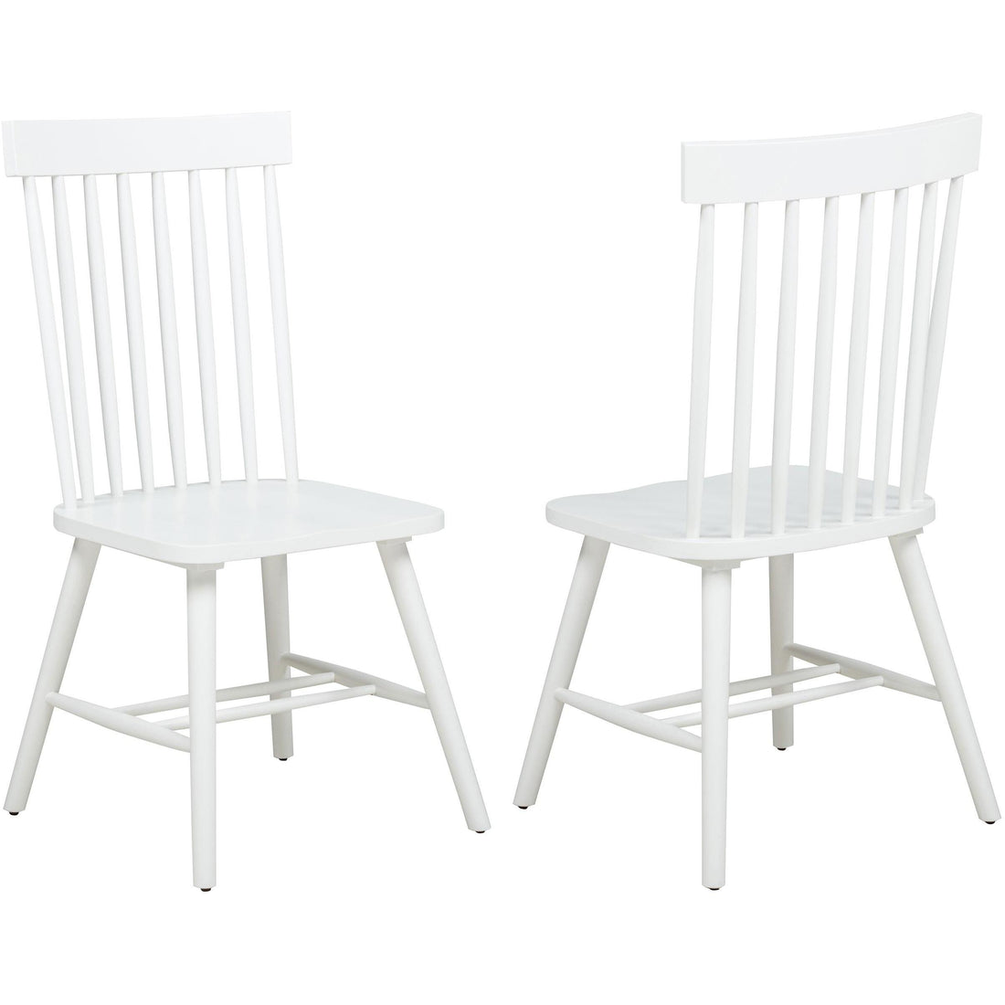  Coaster Furniture Andrews 122502WHT Set of 2 Windsor Spindle Back Dining Side Chair - White IMAGE 1