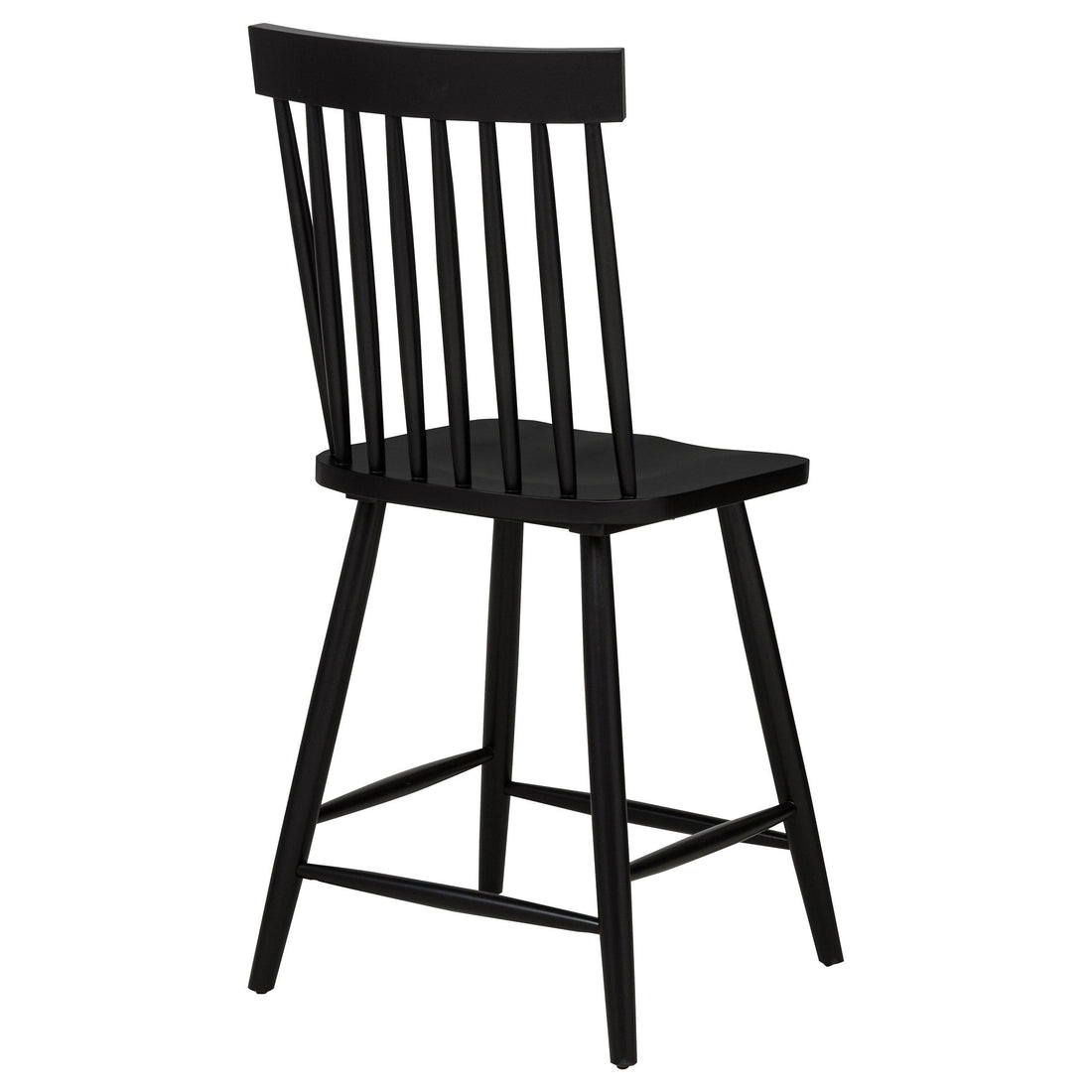  Coaster Furniture Andrews 122509BLK Set of 2 Windsor Counter Height Dining Side Chair - Black IMAGE 1