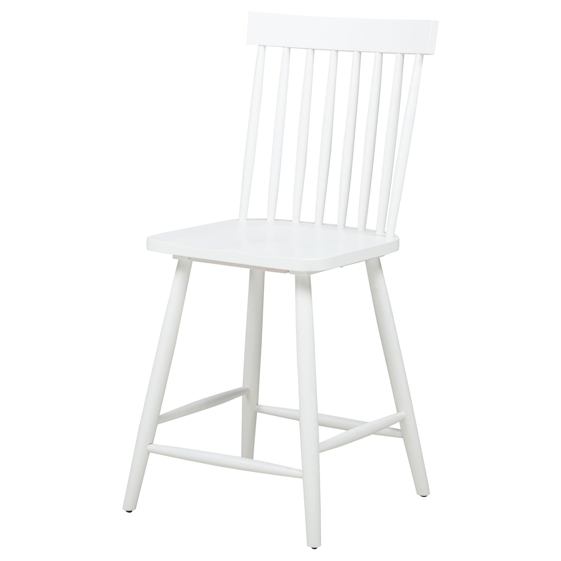  Coaster Furniture Andrews 122509WHT Set of 2 Windsor Counter Height Dining Side Chair - White IMAGE 3
