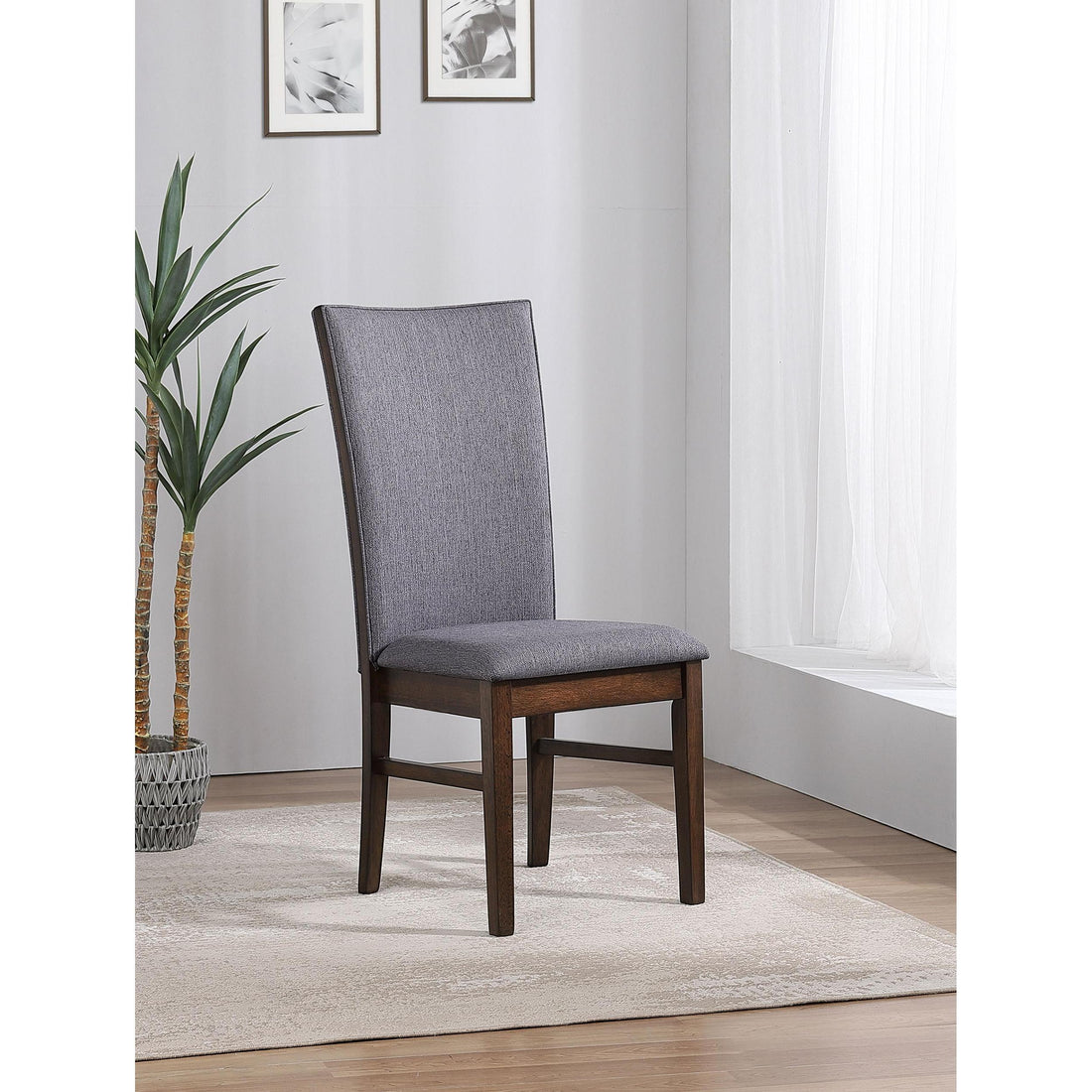  Coaster Furniture Sherwood 193592 Set of 2 Upholstered Dining Side Chair - Grey IMAGE 1